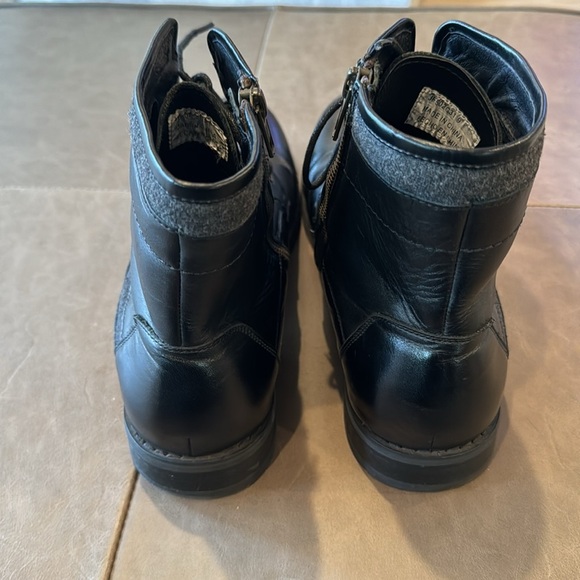 Joe’s Jeans Mitch Black Leather & Textile Combat High-Top Lace-Up Boots Size 9 - Picture 7 of 16